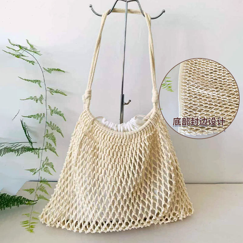 Mesh Beach Tote with Adjustable Drawstring Kalsten
