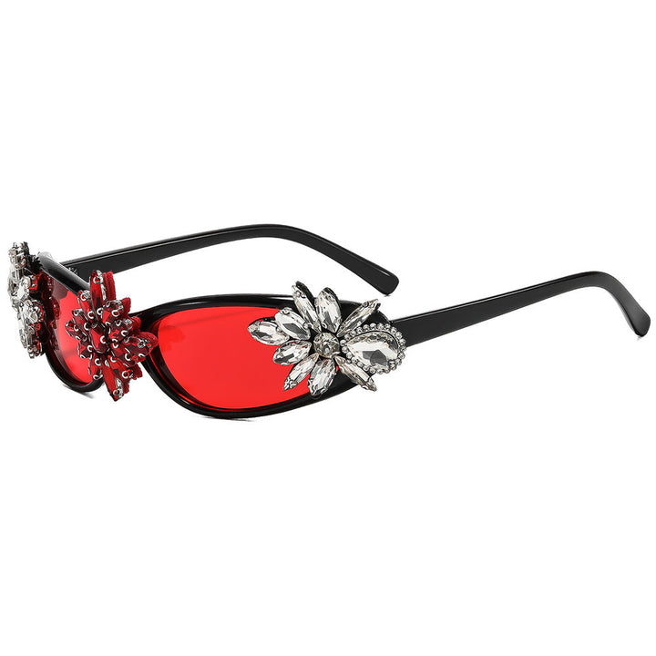 Ladies Glamorous Designer Sunglasses with Floral Accents Kalsten
