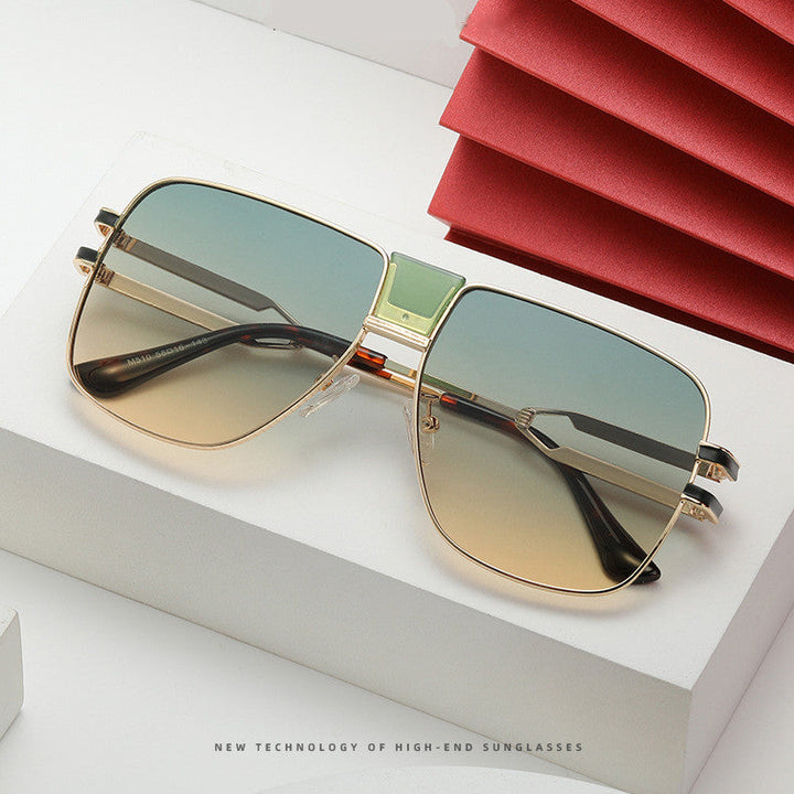 Women modern square sunglasses with elegant metal frame Kalsten