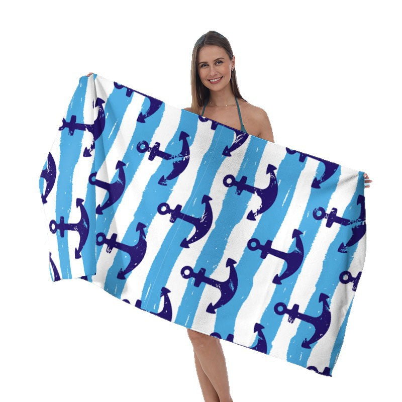 Beach towel with colorful tropical motif Kalsten