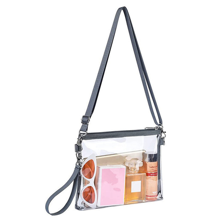 Transparent Shoulder Bag with Practical Zipper Kalsten