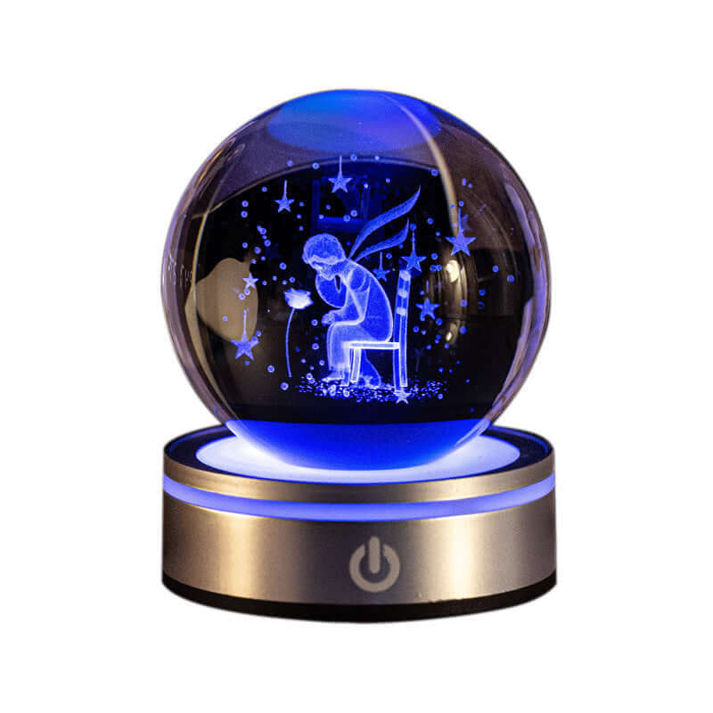 Creative 3D Inner Carving Luminous Crystal Ball Colorful Gradient Small Night Lamp Home Decorations Gifts Selection | Kalsten