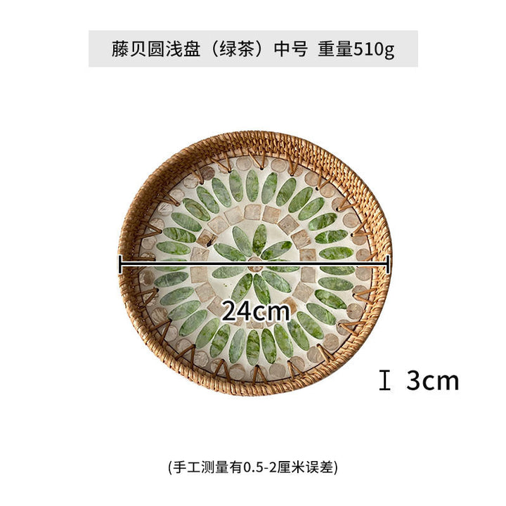 Women's Round Mosaic Serving Platter Kalsten