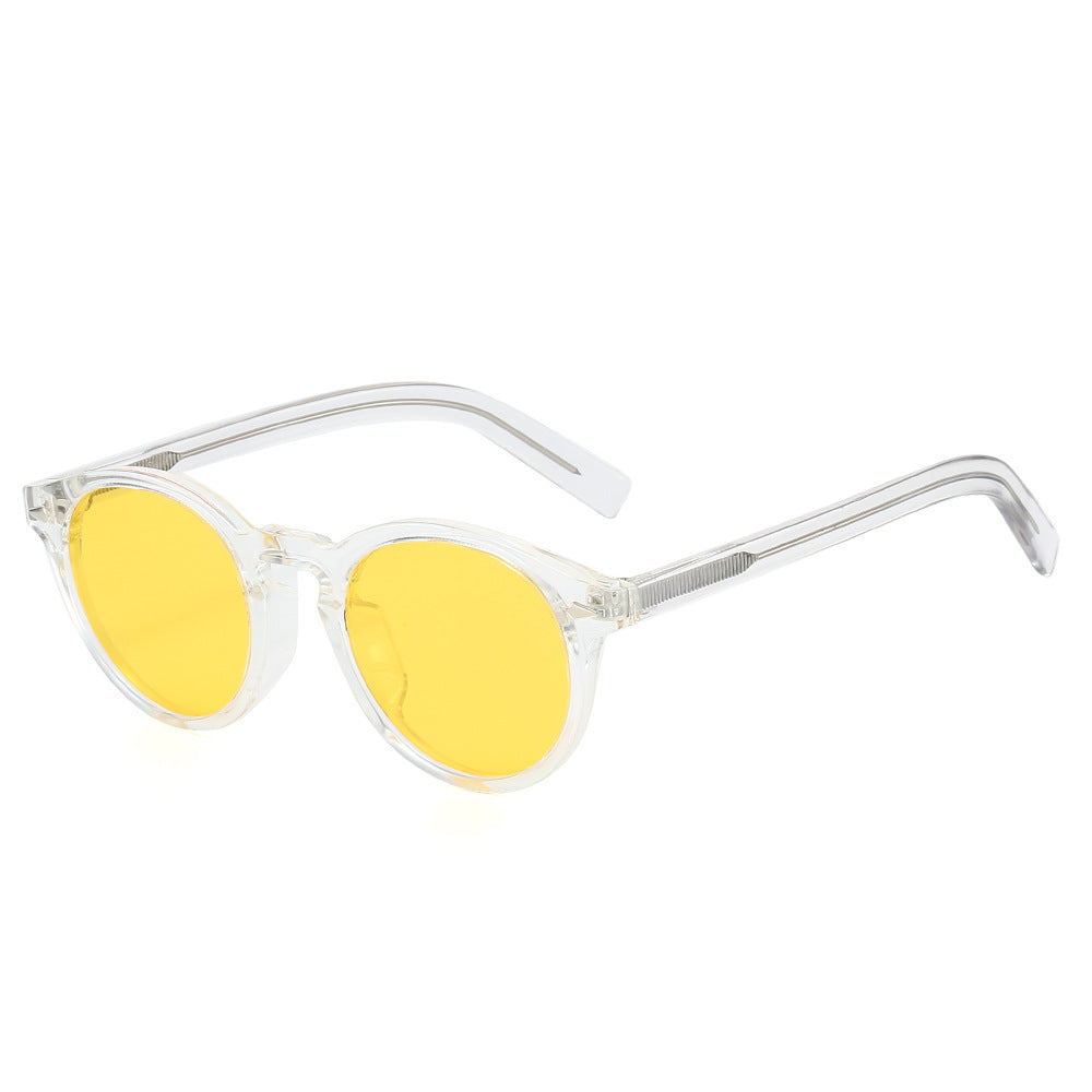 Women's fashionable sunglasses with transparent frame and yellow lenses Kalsten