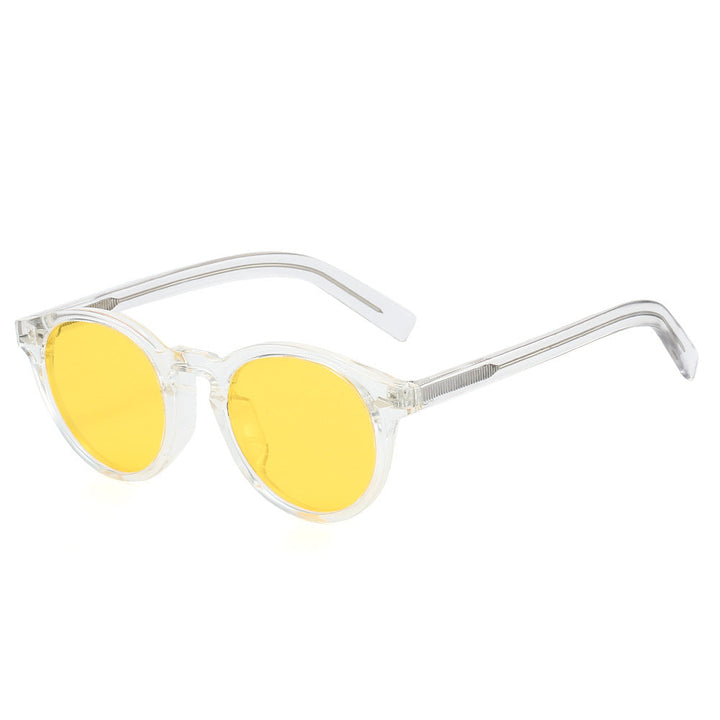 Women's fashionable sunglasses with transparent frame and yellow lenses Kalsten