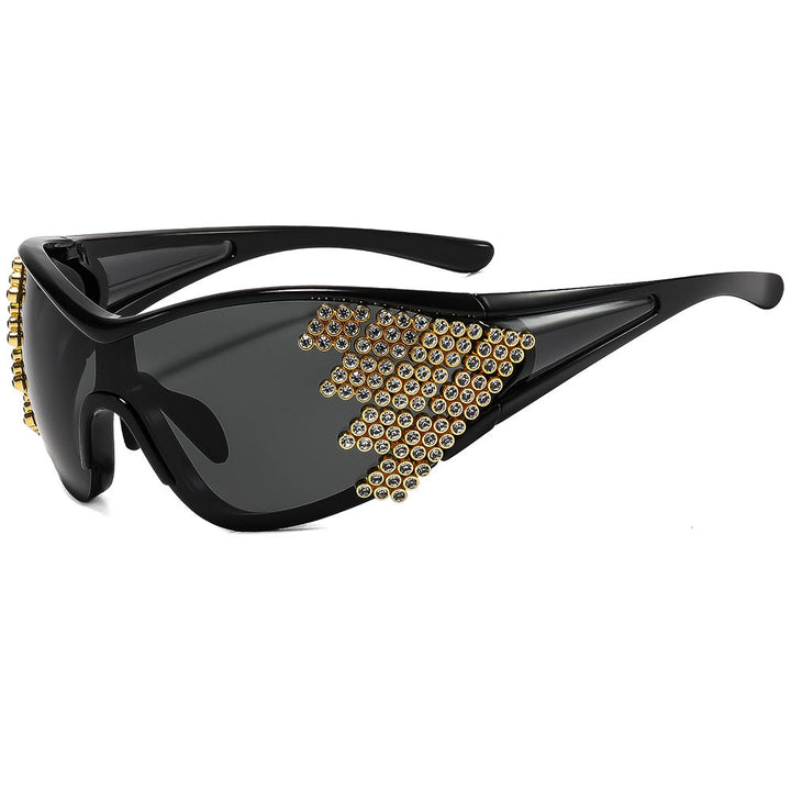 Ladies sporty sunglasses with sparkling decor Kalsten