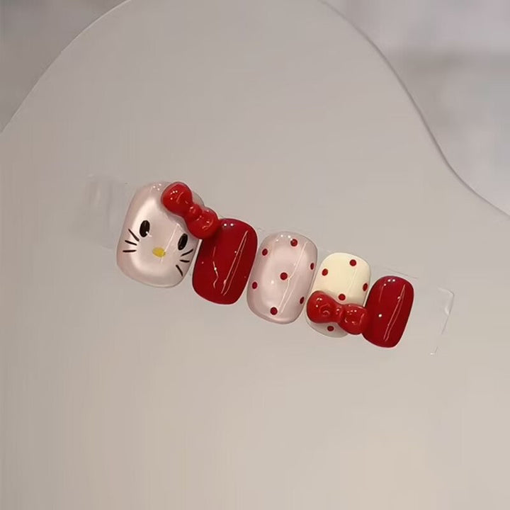 Elegant Foil and Floral Press-On Nail Set Kalsten
