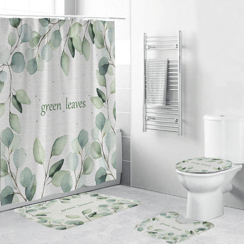 Leafy Botanical Themed Bathroom Ensemble Kalsten