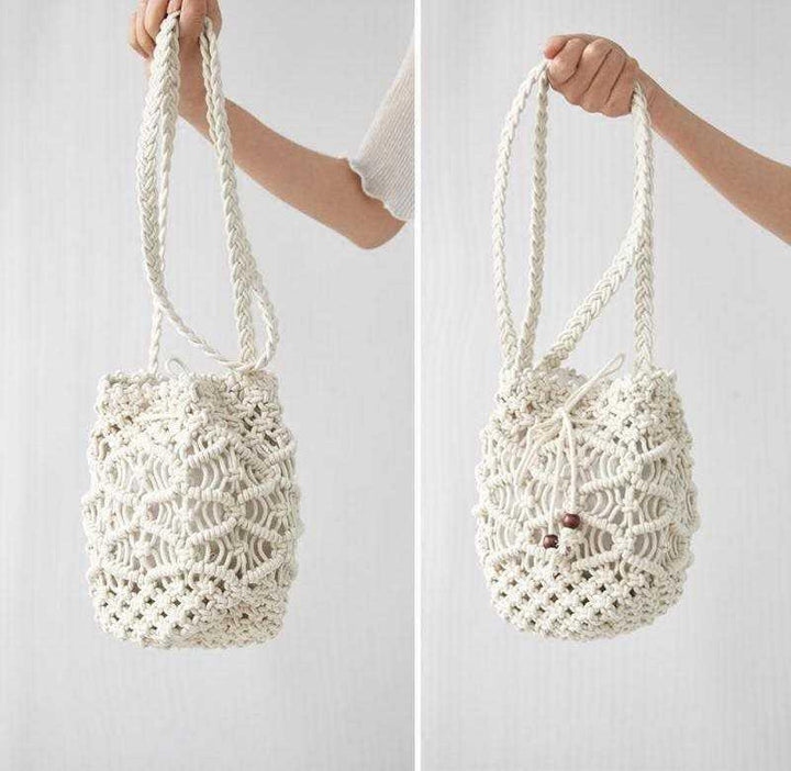 Hand-knit Macrame Shoulder Bag Kalsten