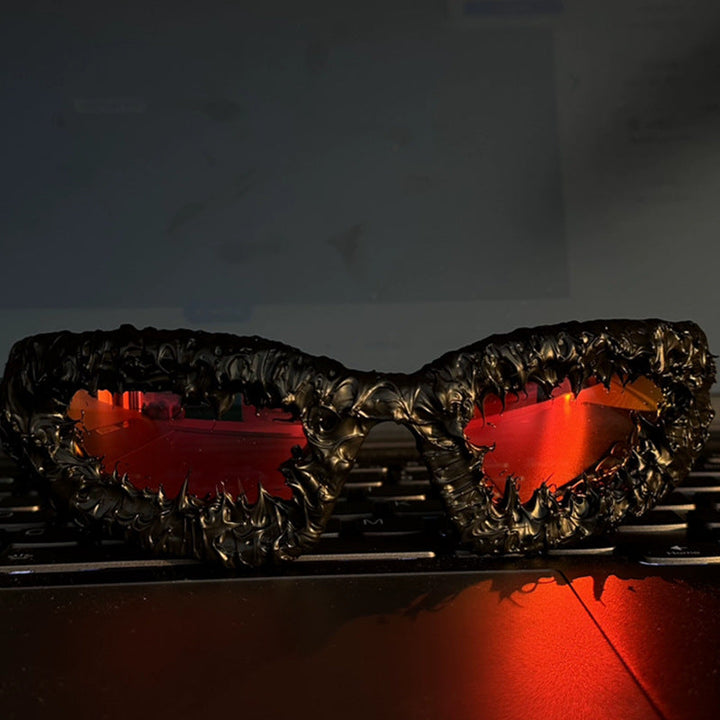 Women futuristic sunglasses with structured frame Kalsten