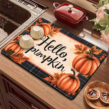 Festive Winter-Themed Kitchen Counter Mat Acalora