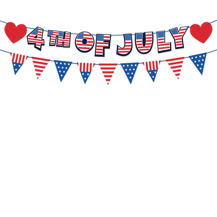 Unisex nan multi-piece hanging spiral garlands with patriotic USA cardboard pendants for party decoration Kalsten