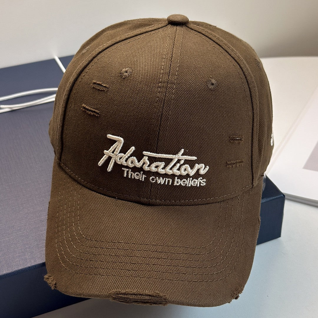 Women's Distressed Embroidered Baseball Cap Kalsten