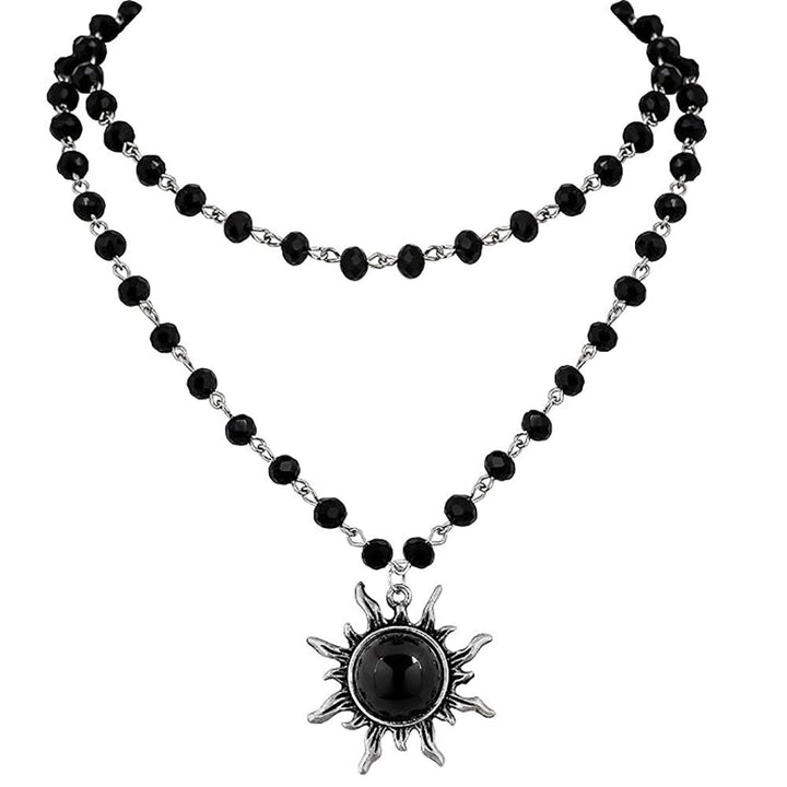 Layered Crystal Moon Jewelry Set Kalsten