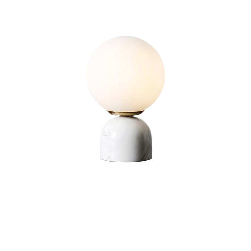 Marnor | Marble Table Lamp with Glass Shade – Scandinavian Minimalist Design | Kalsten