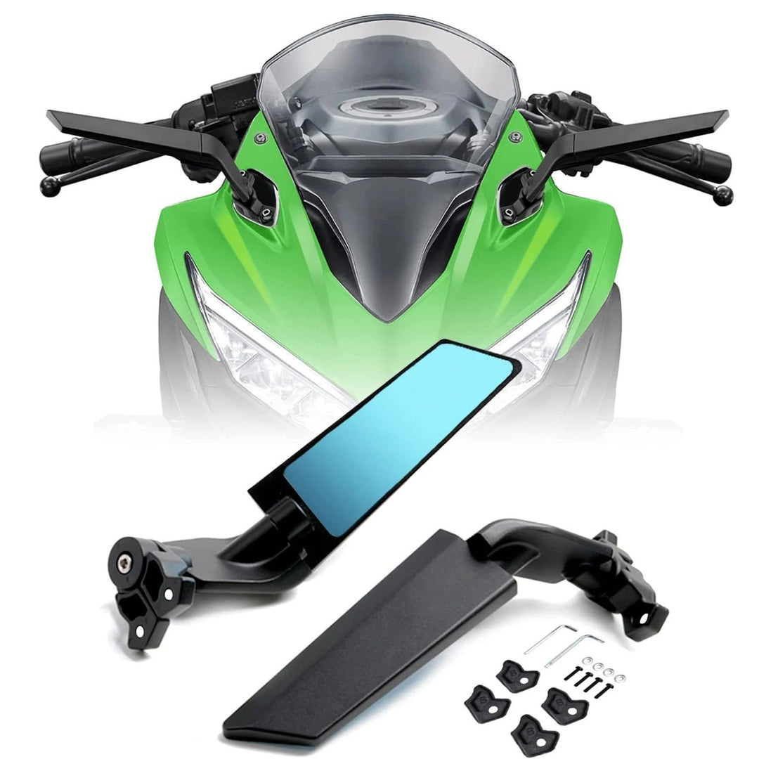 Adjustable motorcycle rearview mirrors with high-quality mounting system Kalsten