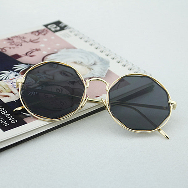 Women's Fashion Octagonal Sunglasses with Mirrored Lenses Kalsten