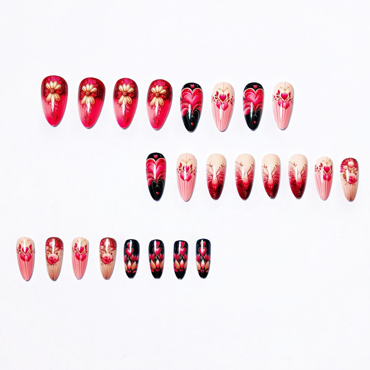 Romantic Floral Nail Art Design Acalora