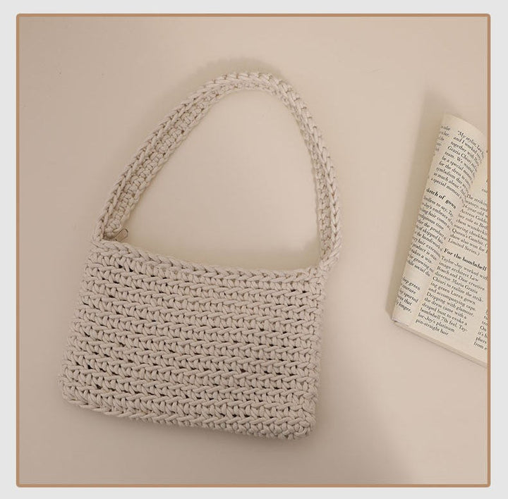 Handmade straw crossbody bag with structured design Kalsten