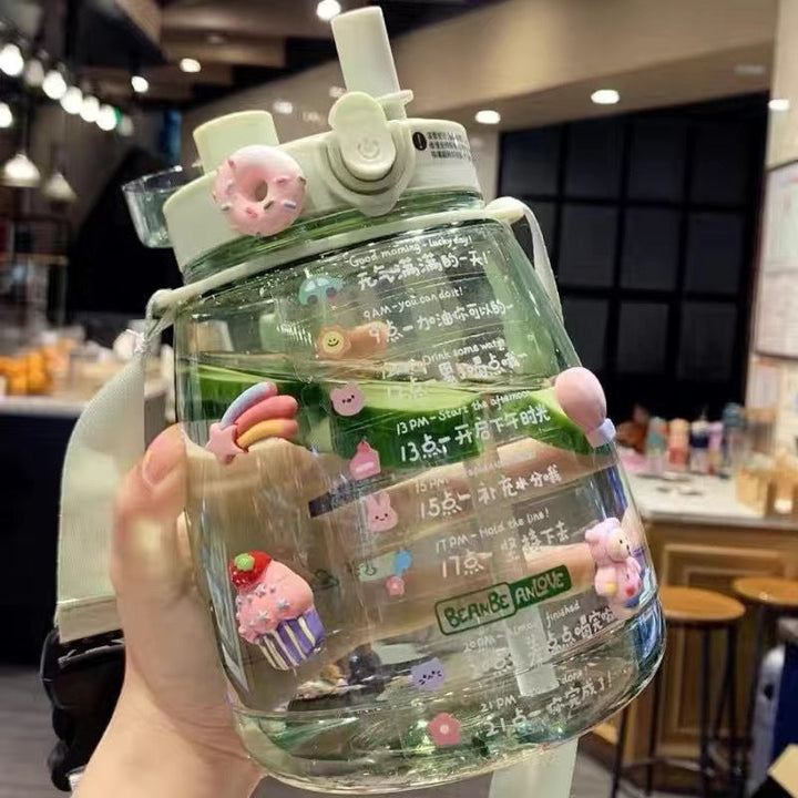 Women large motivational water bottle with leak-proof lid system Kalsten