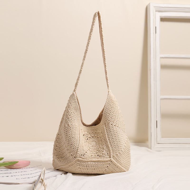 Hand-knotted Tote Bag in Modern Macramé Style Kalsten