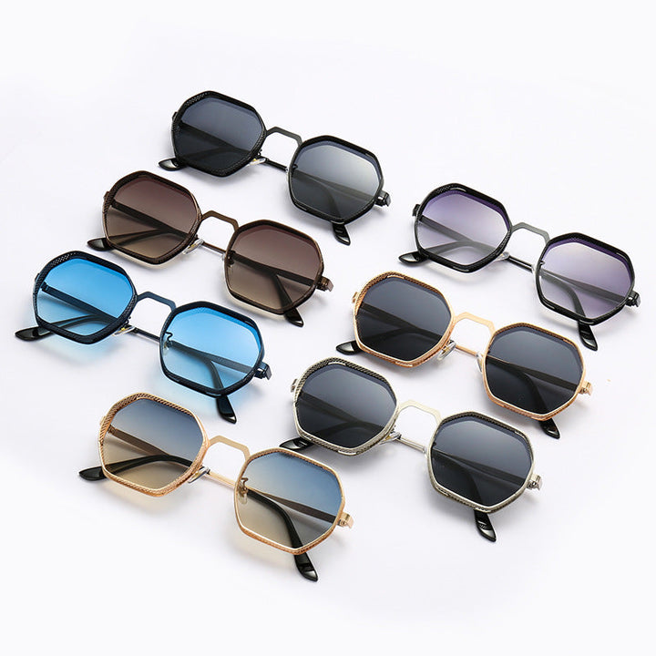 Women’s sunglasses with unique octagonal metal frame Kalsten