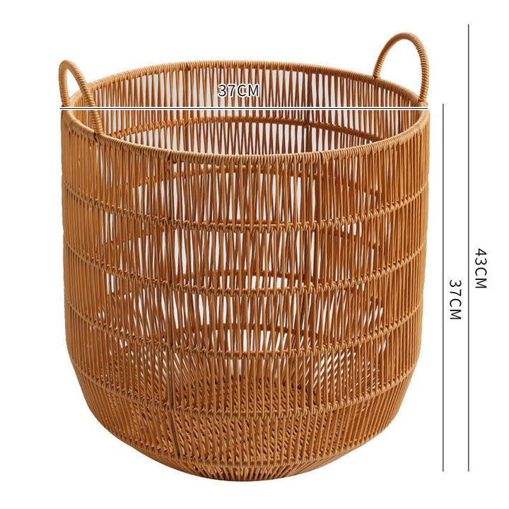 Women's Round Storage Basket with Practical Side Handles Kalsten