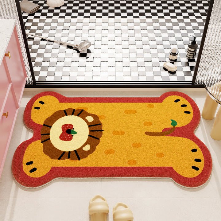 Cartoon Animal-Themed Bath Mat Kalsten