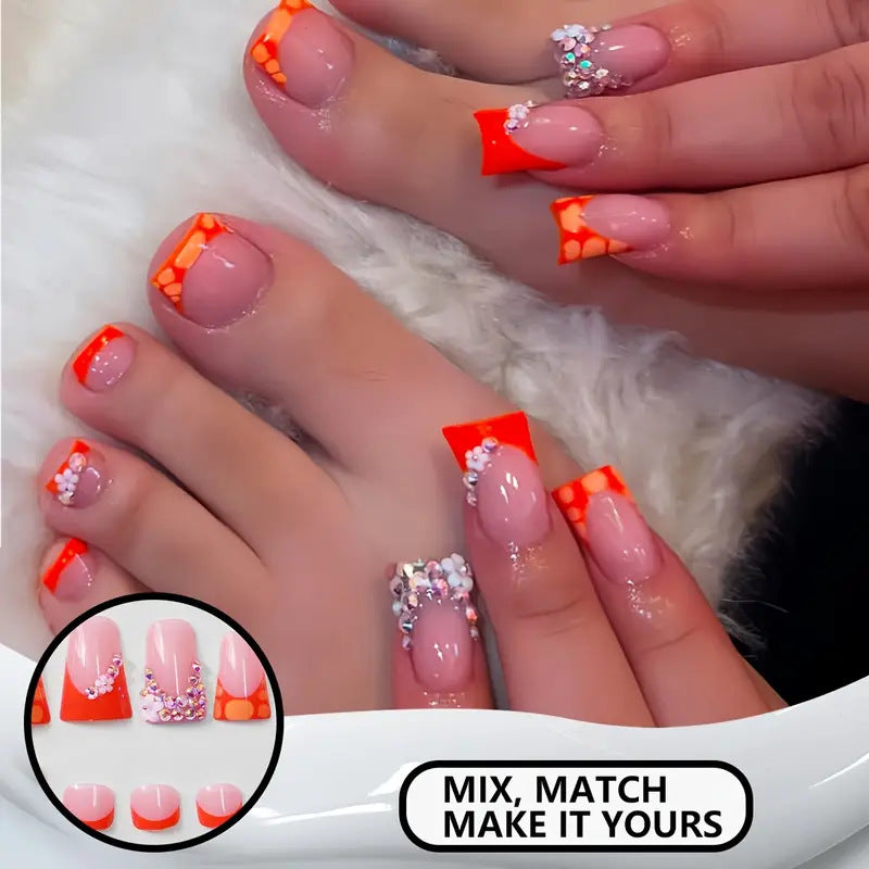Artistic Floral-Inspired Press-On Nail Set Kalsten