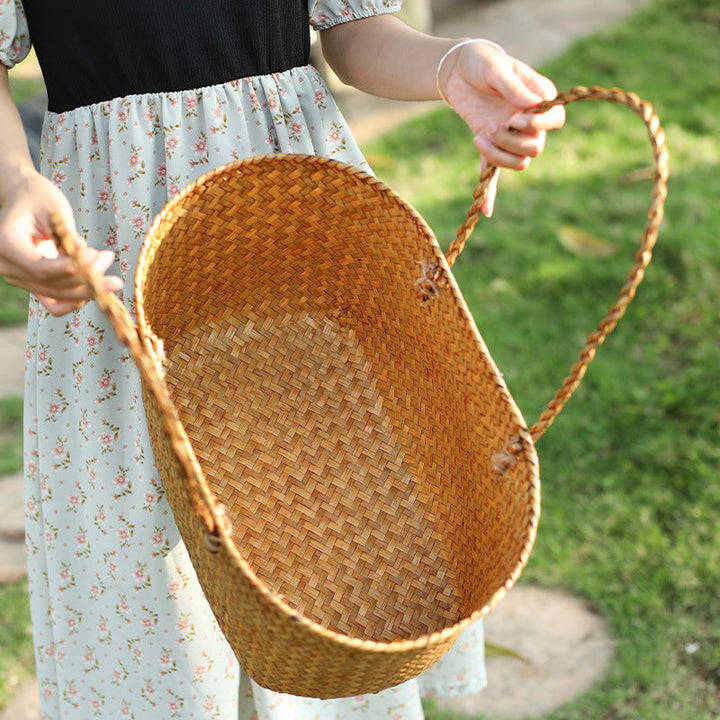 Handcrafted Woven Storage Tote Kalsten