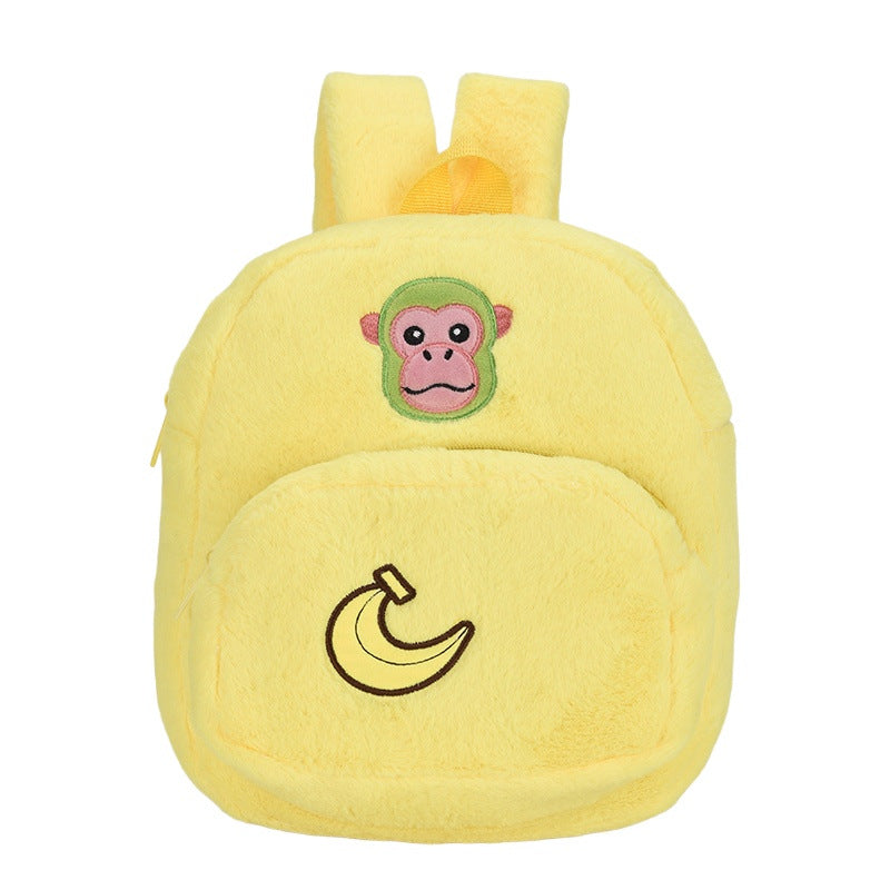 Plush children's backpack with cute monkey design Kalsten
