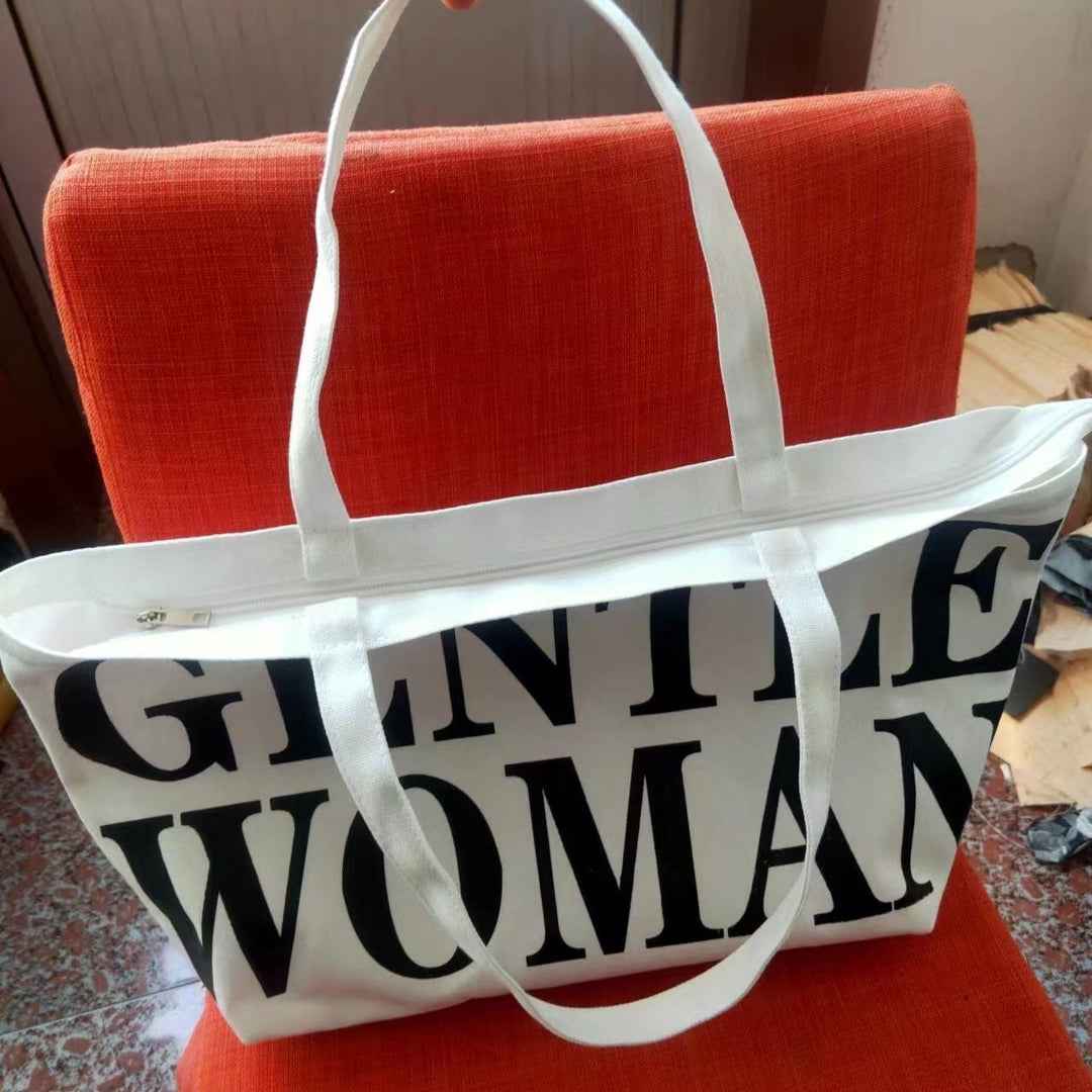 Fashionable cotton bag with striking lettering Kalsten
