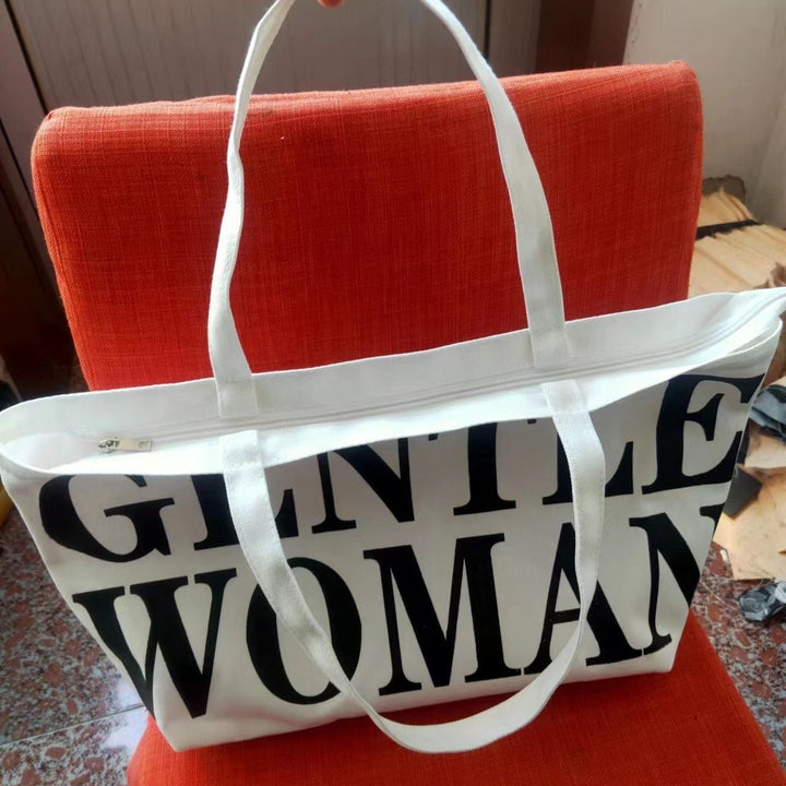 Fashionable cotton bag with striking lettering Kalsten