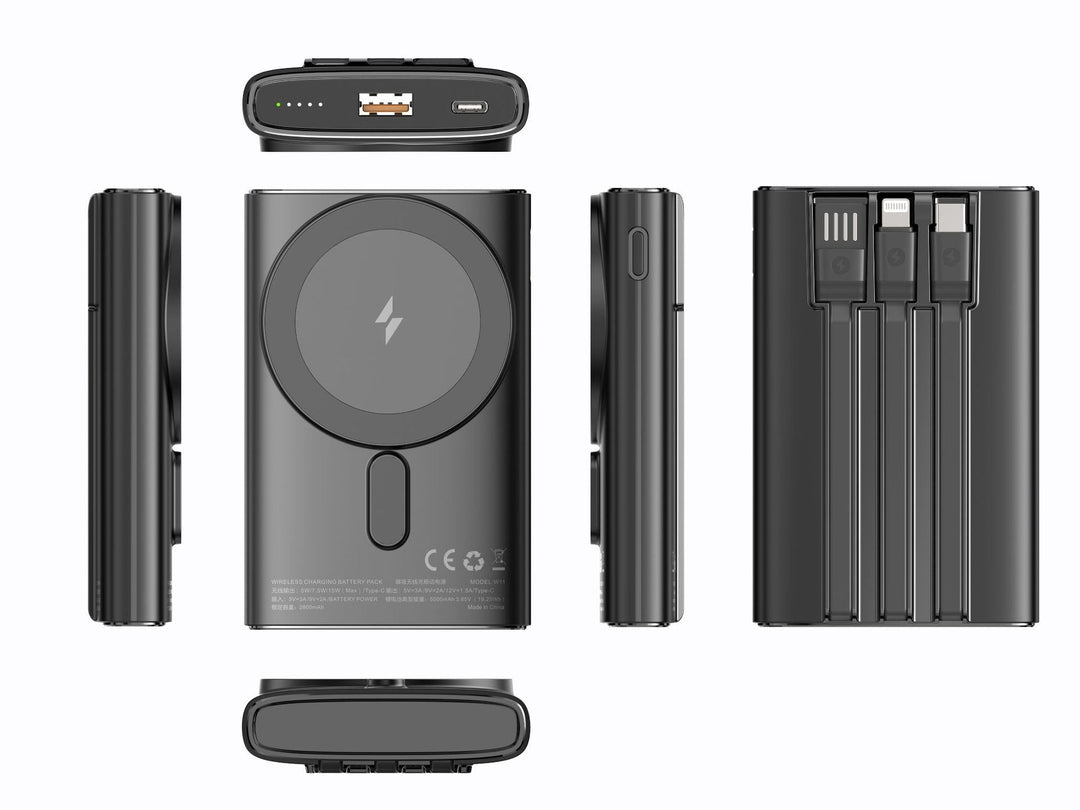 Portable high-performance power bank with integrated cable management Kalsten
