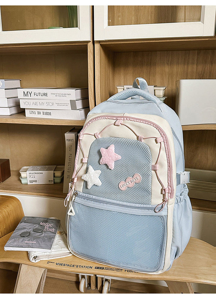 Creative Star-Embellished School Backpack