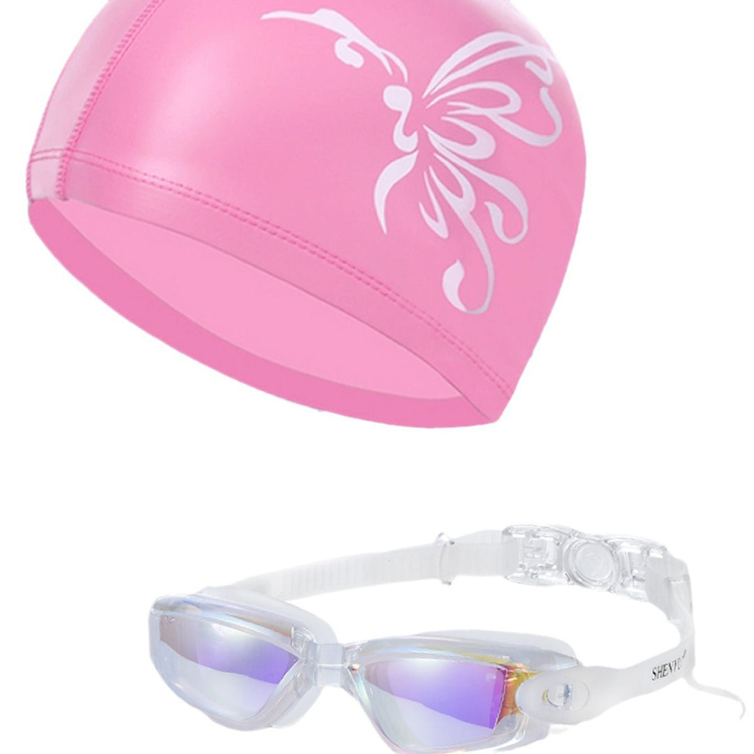 Swimming set with comfortable swimming goggles and trendy swimming cap Kalsten