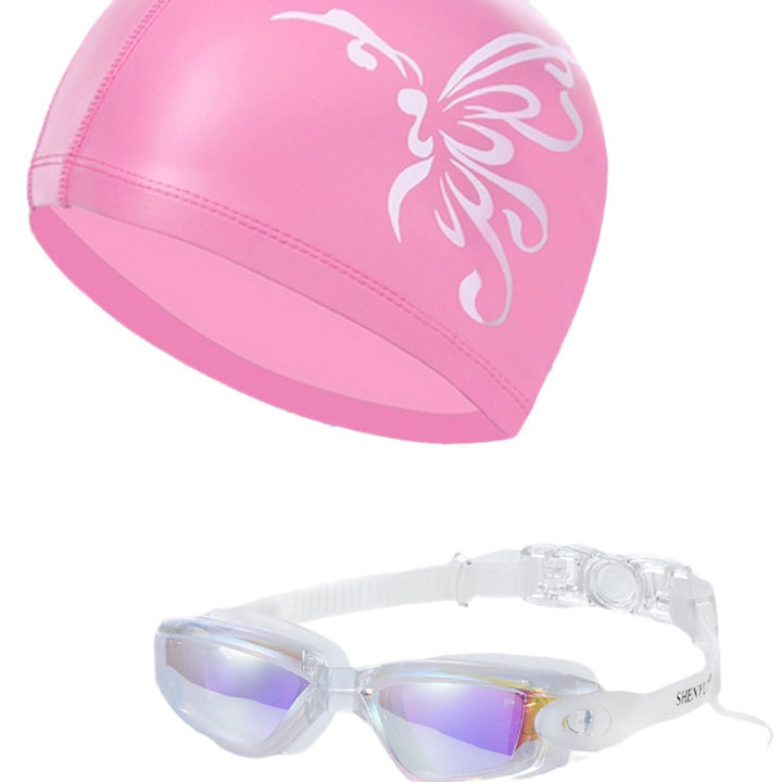Swimming set with comfortable swimming goggles and trendy swimming cap Kalsten