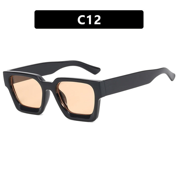 Ladies fashionable square sunglasses with yellow lenses Kalsten