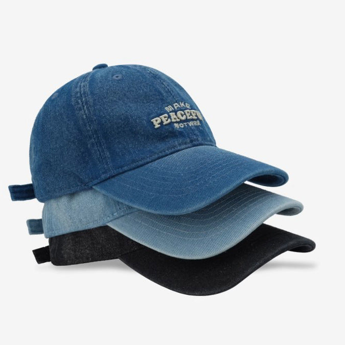Women's Distressed Denim Embroidered Cap Kalsten