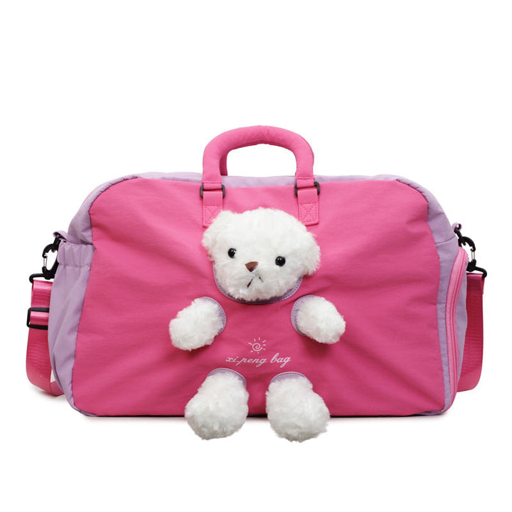 Travel bag with cute plush bear Kalsten