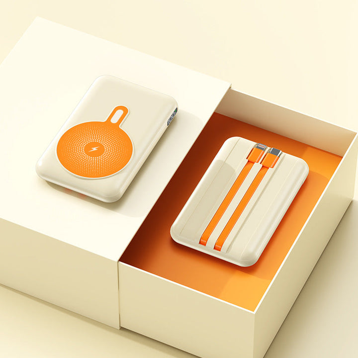 Portable power bank with integrated fast charging function and wireless charging option Kalsten