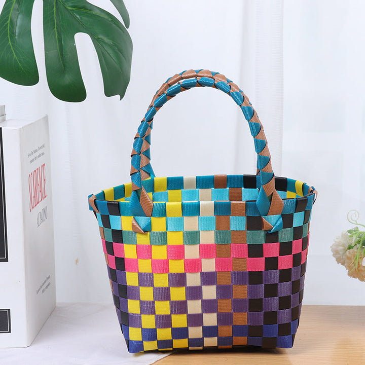 Colorful woven shopping bag Kalsten