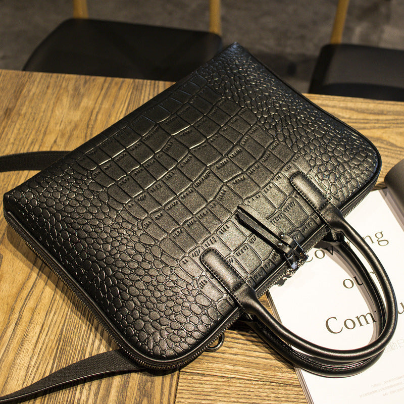 Elegant Laptop Bag in Luxurious Crocodile Look Kalsten