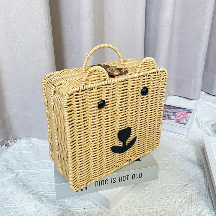 Women Handmade Basket Bag in Bear Design Kalsten