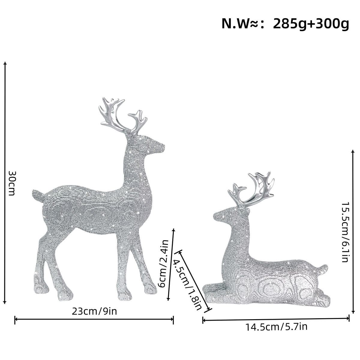 Elegant Christmas decoration in the form of reindeer Acalora