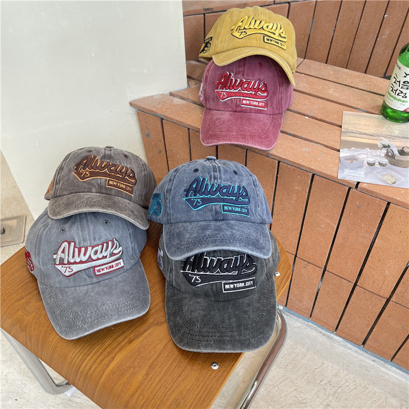 Men's Vintage-Inspired Distressed Cotton Baseball Cap Kalsten
