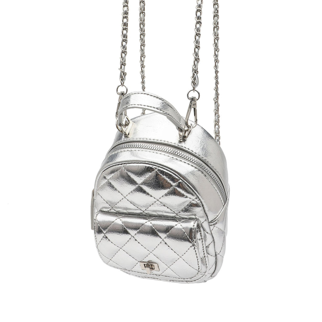Quilted Metallic Mini Backpack Kalsten