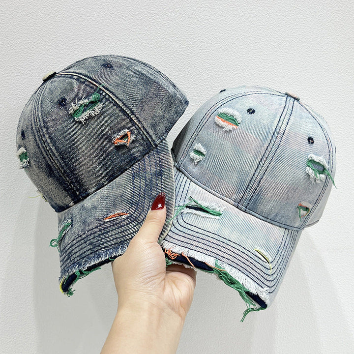 Women's Distressed Denim Baseball Cap Kalsten   1784084142