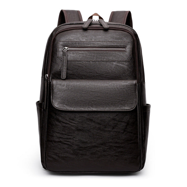 Ergonomic Leather Laptop Backpack