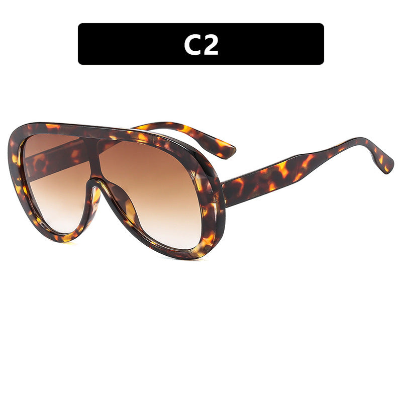 Women’s futuristic sports sunglasses with wide lens and UV protection Kalsten